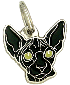 Sphynx preto - pet ID tag, dog ID tags, pet tags, personalized pet tags MjavHov - engraved pet tags online
